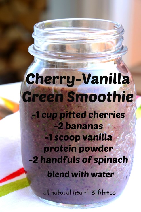 cherry vanilla green smoothie copy
